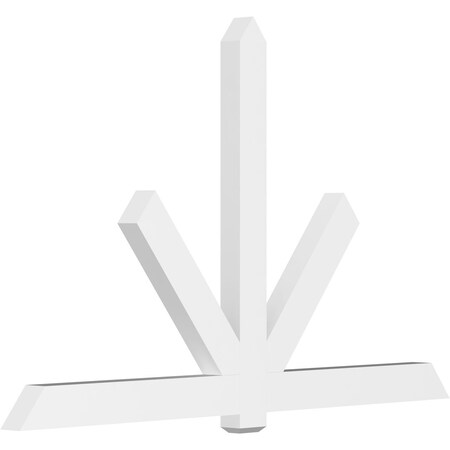 Ekena Millwork Kennewick Architectural Grade PVC Gable Bracket, 96"W x 60"H x 4"D x 6"F, 15/12 Pitch GBP096X60X0406KEN00